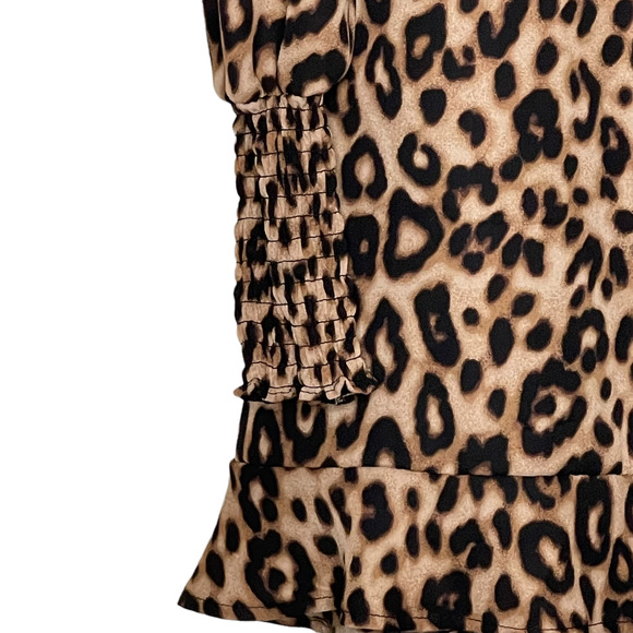 Francesca's Mi Ami Womens Slip Dress Size XXS Brown Leopard‎ Cheetah Print New - Picture 4 of 7
